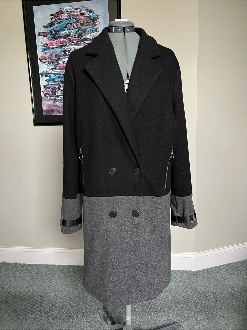 HUDSON Outerwear L Atelier Pea Coat Jacket Mens Lined 

.